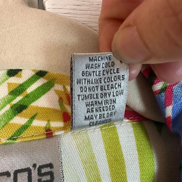 Chico’s Womens tropical floral denim jacket very colorful button up plus size - Picture 7 of 10